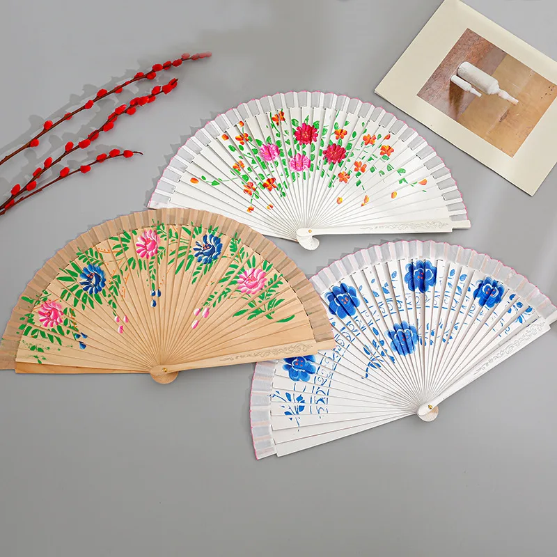Wooden Crafts Hand Painted Spanish Fan for Customized Decoration and Show