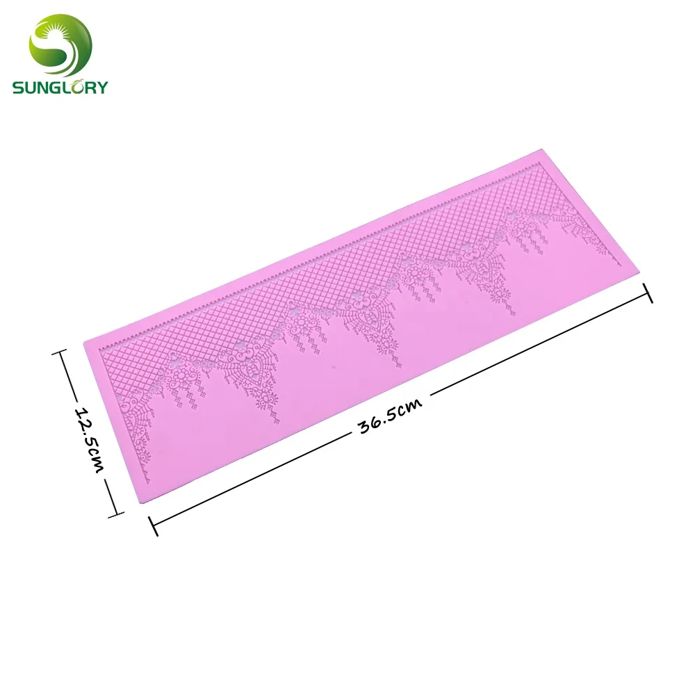 Праздничное украшение силиконовый кружевной коврик для торта граница сахар кружевная форма кексов жвачки пасты помадки инструменты выпечки свадебное