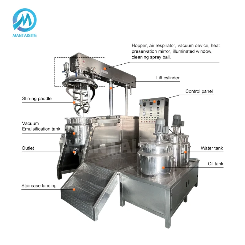 Margarine Peanut Butter Mayonnaise Mixing Sauce Cheese Making Machine Vacuum Emulsifying Homogenizer Sauce Making Machine
