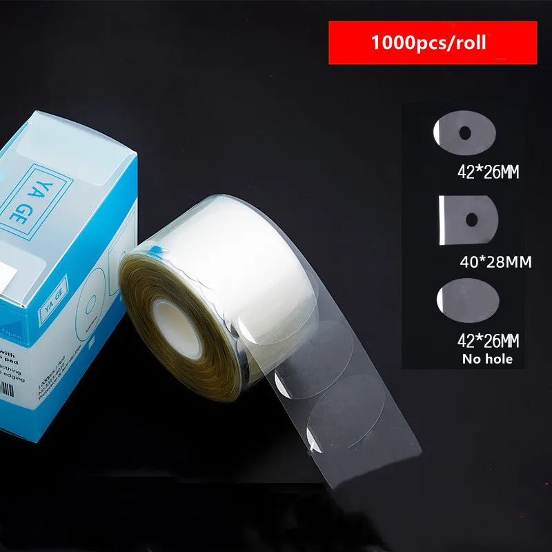 Eyeglasses Transparent Oval Anti Slip Adhesive Sticker Tape Processing Polishing for Glasses Auto Edger Accessories