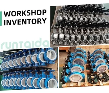 stainless steel 304 disc manual type semi lined PTFE butterfly valve