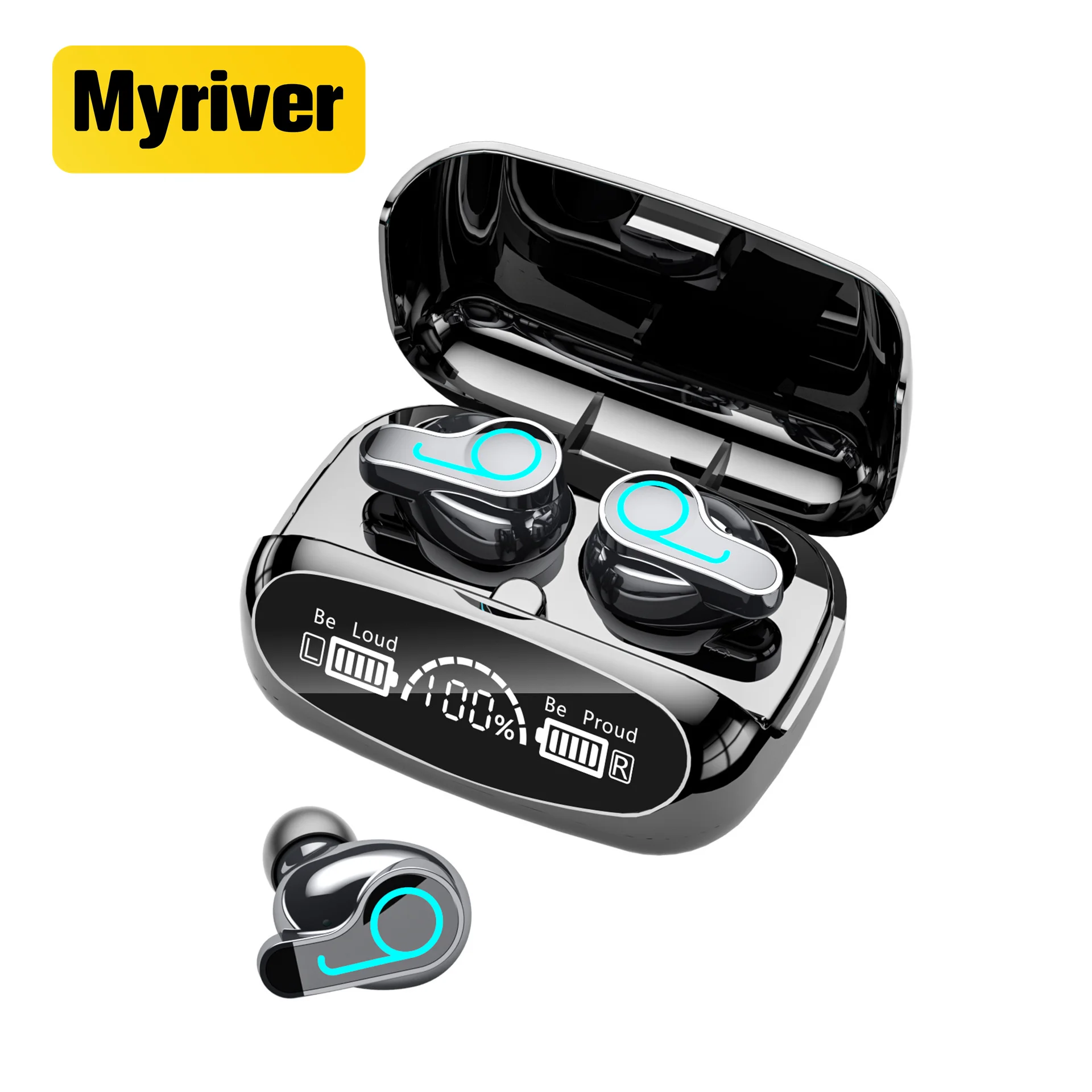 Myriver free shipping cheap IPX7 in-ear earphones handsfree blue tooth tws in ear wireless mini earbuds gaming earphones