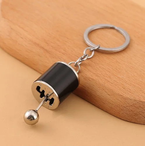 Hot Car Gear Box Keychain 6 Speed Manual Car-styling keyring Gear Knob Shift Gearbox Stick Gift Souvenir Metal key chain