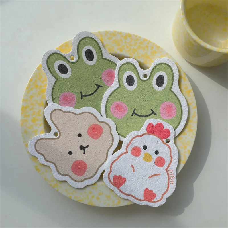 Custom Kitchen Cleaning Scrub Cellulose Sponges Compressed Dishwashing Sponges For Cleaning