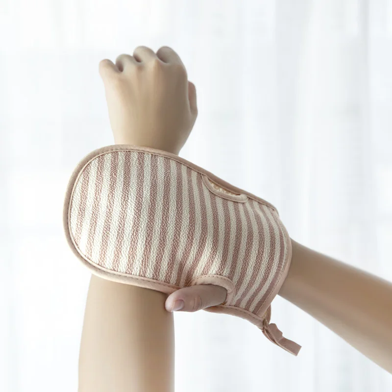 Body massage bath shower stripe exfoliating bath scrubber glove