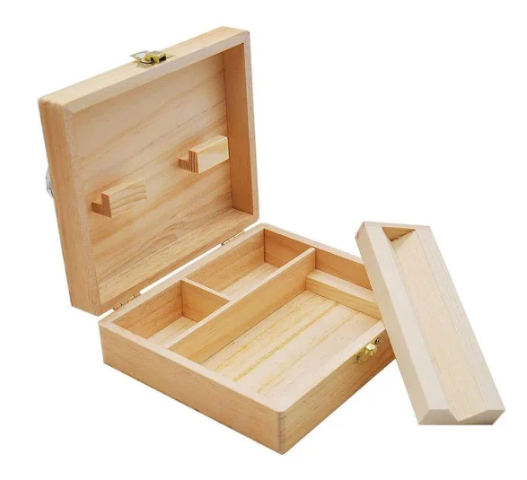 Bamboo Pine Solid Wood Stash Box with Magnetic Lid Wooden Keepsake Box for Storage and Jewelry beautiful wooden box