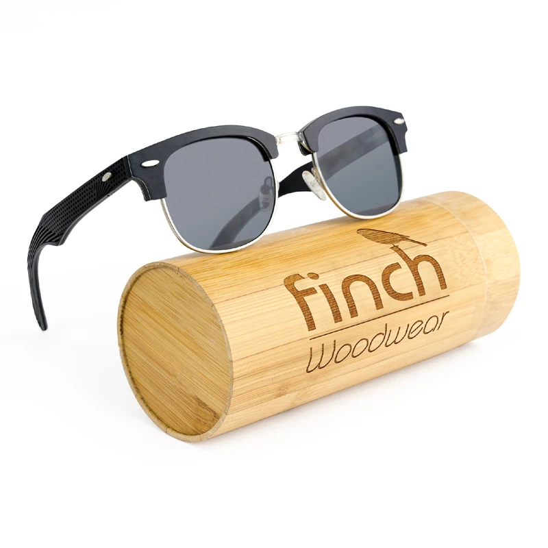 Laminated ebony zebra walnut Metal wooden bamboo sunglasses 2022 Ti-fly sunglasses custom brand