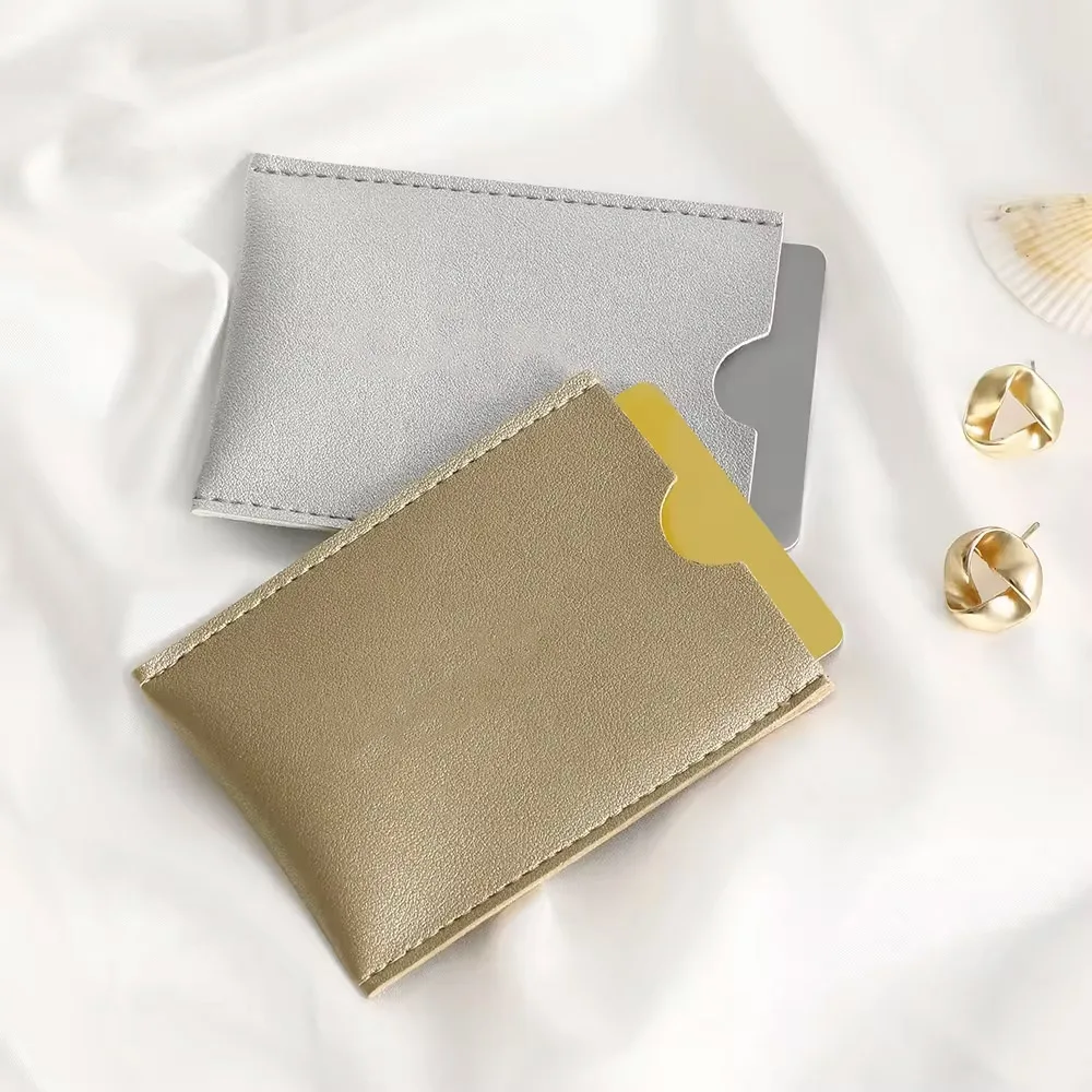 PU leather Handmade Id Card pouch bag Card case Holder Case Credit Card Case with logo custom