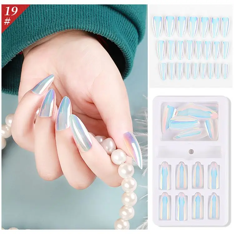 Best Prices Nails Apiciform Stickers Aurora Butterflies Nail Tips Fingernail Fake Nails For Women