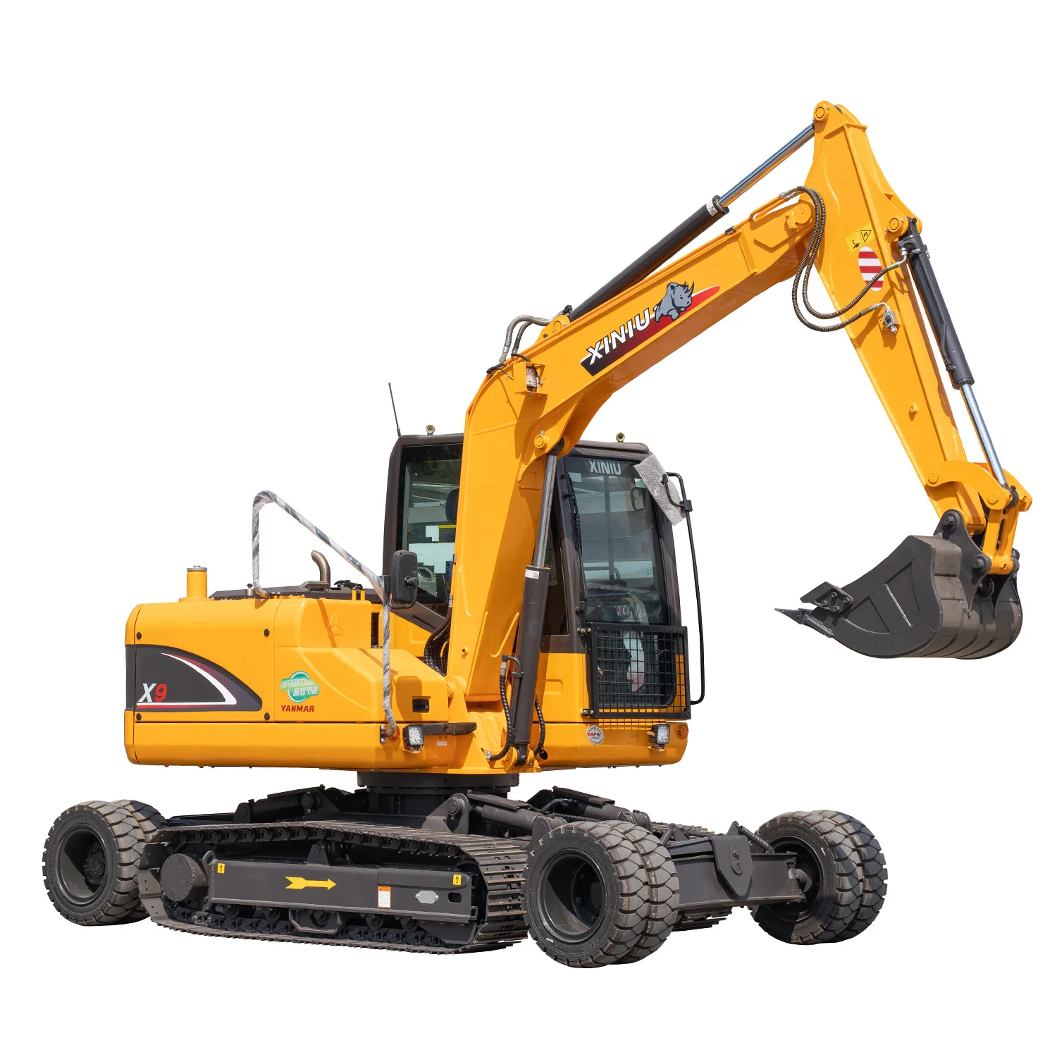 Rhinoceros 9 ton Small Crawler Excavator X9 Wheel Excavator South Africa sale
