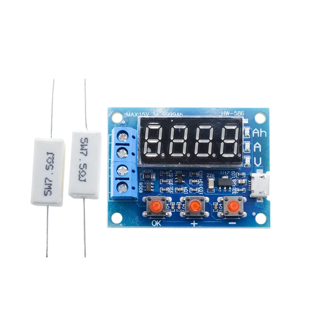 HW-586 1 2 v 12v 18650 литий-ионный аккумулятор для проверки емкости литиевых аккумуляторов тестер сопротивления свинцово-кислотная батарея ёмкость метр