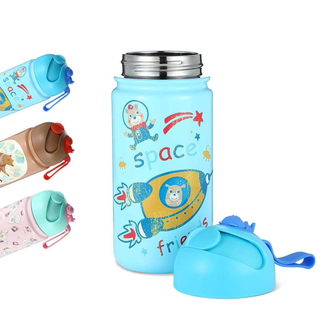 everich hot sale 12 oz 14 oz sublimation cartoon stainless steel double wall water bottle bpa free by the bulk cute for kids