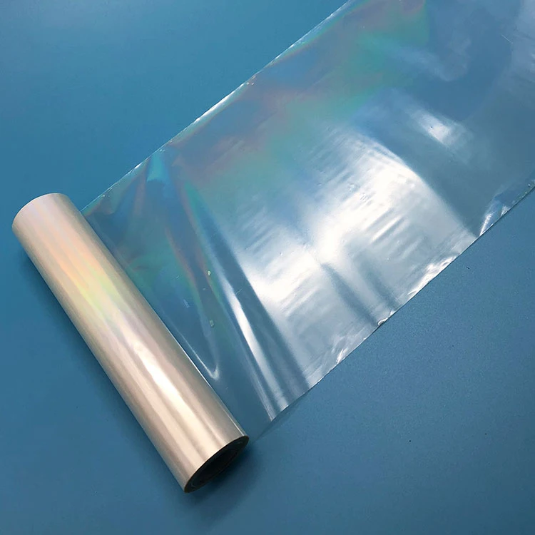  Hot stamping foil transparent rainbow holographic to transfer and