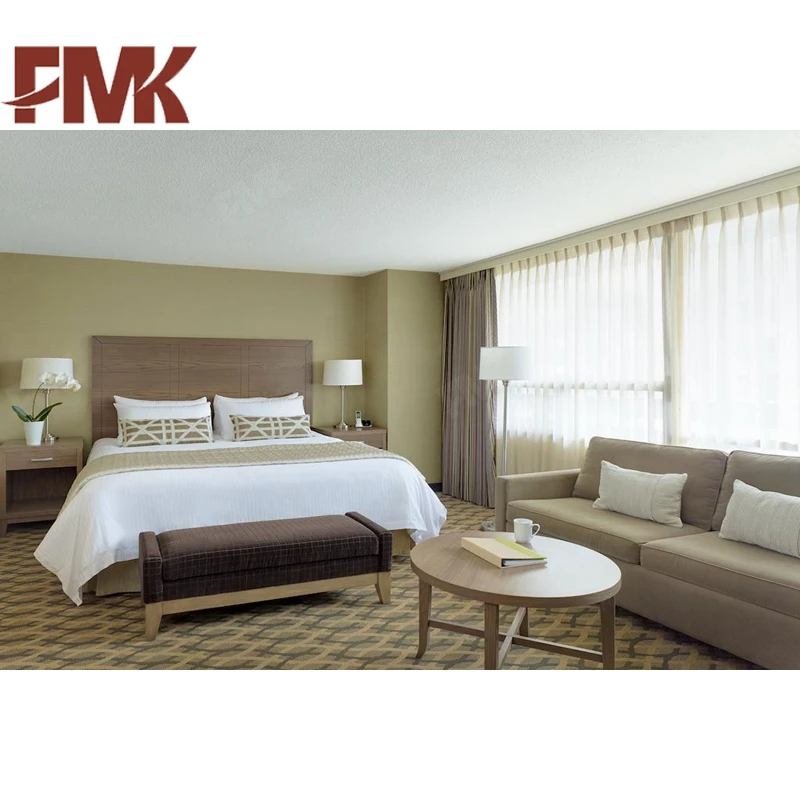 
Custom Made Hilton King Size Room Furniture Design Luxury Commercial Hotel Furniture 