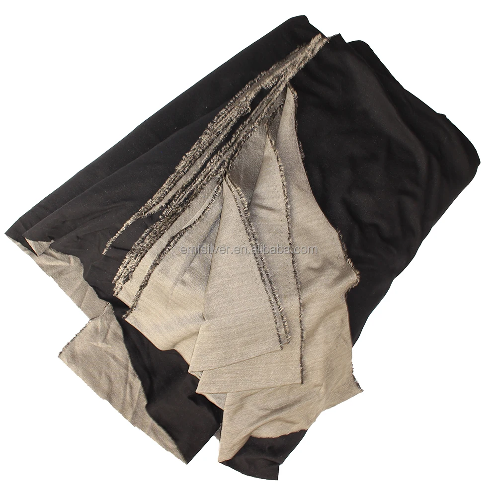 Трикотажная Серебристая хлопчатобумажная ткань для одежды с защитой от