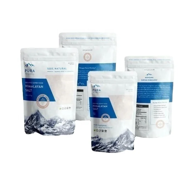 Himalayan pink Salt  in Stand up Pouch  500g/bag  1KG/bag Food Grade Himalayan Sea Salt  Unrefined Himalayan Salt OEM Available