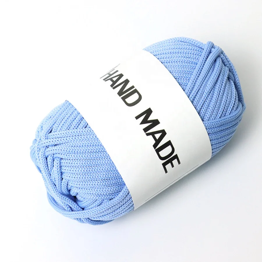 wholesale polyester macrame yarn cotton hollow core yarn crochet bag