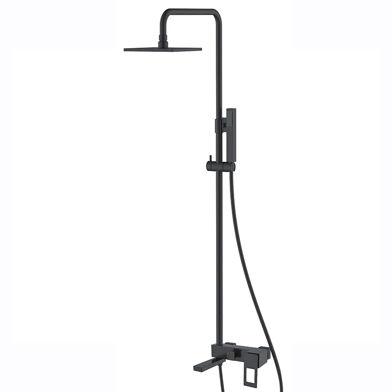 Bathroom anti scalding black hot and cold water mixer shower