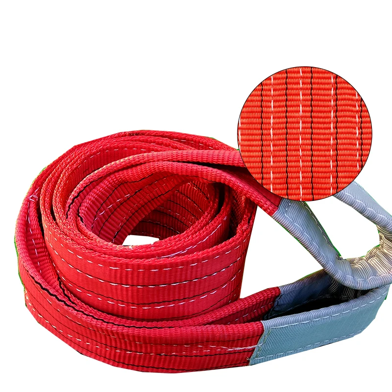 Flat Webbing Sling Lifting Belt Color Code Lifting Belt Sling Flat Braided Lifting Slings