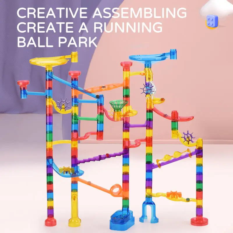 KSF Marble Maze Game Building Toy For Kid Marble Track Race Set STEM Learning Toy Children Gift