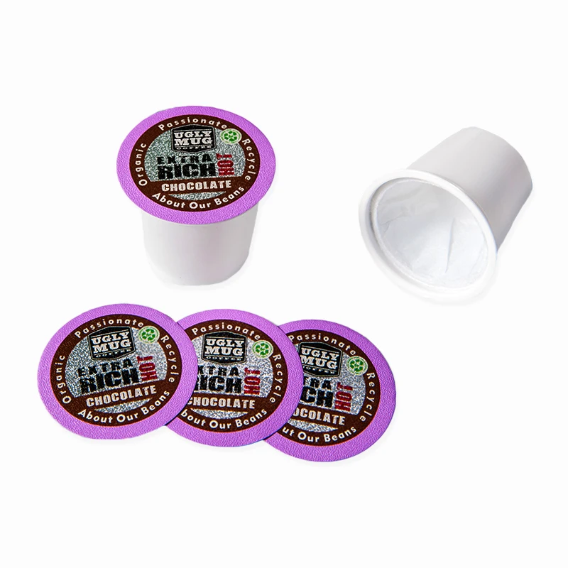 Disposable Personalized Empty Coffee Aluminum Foil K CUP Capsules With Logo Printed Packaging