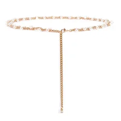 2022 best selling high quality pearl decoration luxury design women/ladies waist chain belt