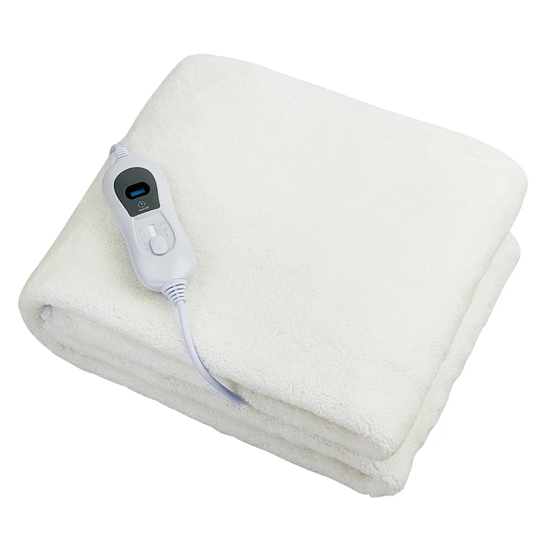 Sherpa Blanket  No Battery Heated Blankets Thermal Heating Soft Plush Washable Electric Blanket