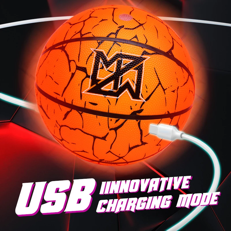 28.5 29.5 Luminous glow in the dark led light up basketball glow in dark