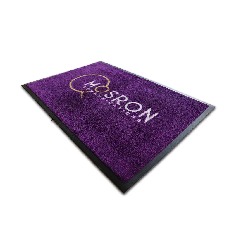 Low Price Outdoor Non Slip Fireproof Rubber Nylon Customized Garage Mat Motorcycle Foot Matting Printed Logo Door Mat