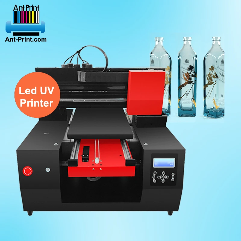 Colorful uv drinking glass bottle printer machine direct to wood glass metal led uv printer for mug glass