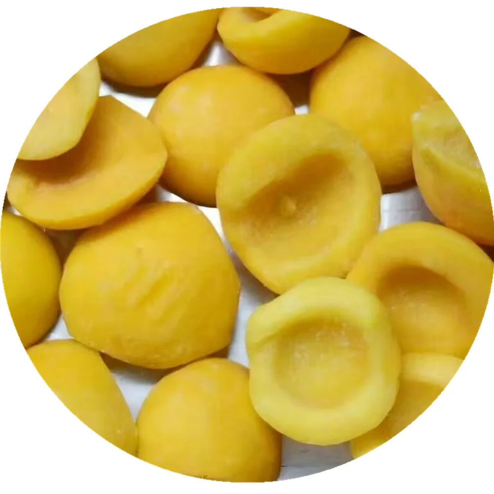 
IQF frozen fruit Frozen yellow peach halves 