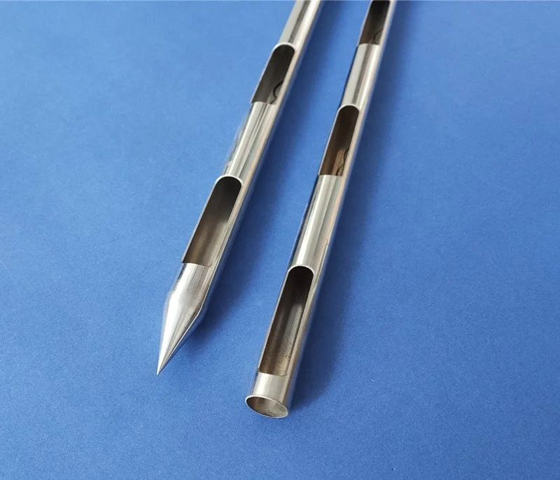 0.5m to 2.0m Stainless Steel T handle double tube multi zone sampling spear probe Powder Sampler