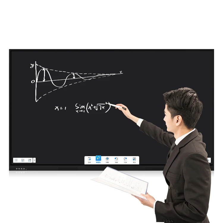 Commercial Smart Interactive Display Education or Meeting Use Big Size Smart Flat Panel Interactive Board LCD Notice Board 1 Pc