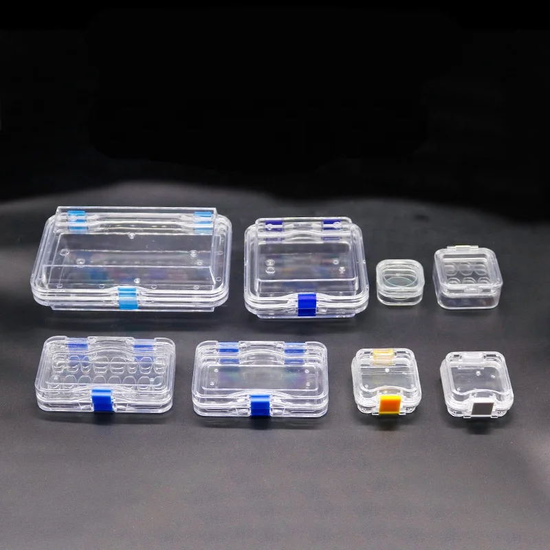 Transparent Plastic Crown Case with Film, Plastic Mold Fixed Portable Denture Prosthesis Dental Film Case