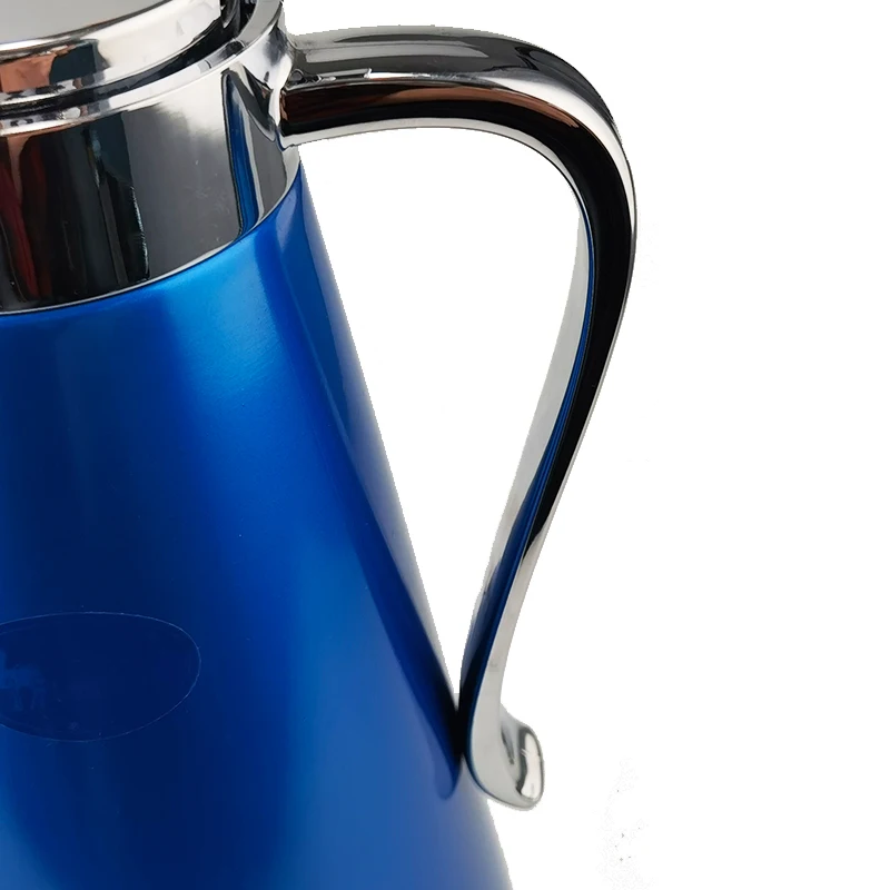 Middle East Style Customized Stainless Steel Coffee Pot With Glass Liner Vacuum Flask for Business Gifts