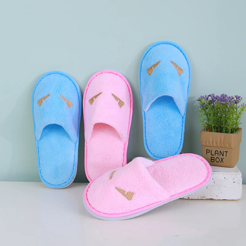 Spot supply 220 пар детские тапочки для отеля одноразовые утолщенная Коралловая флисовая ткань проживания в отеле