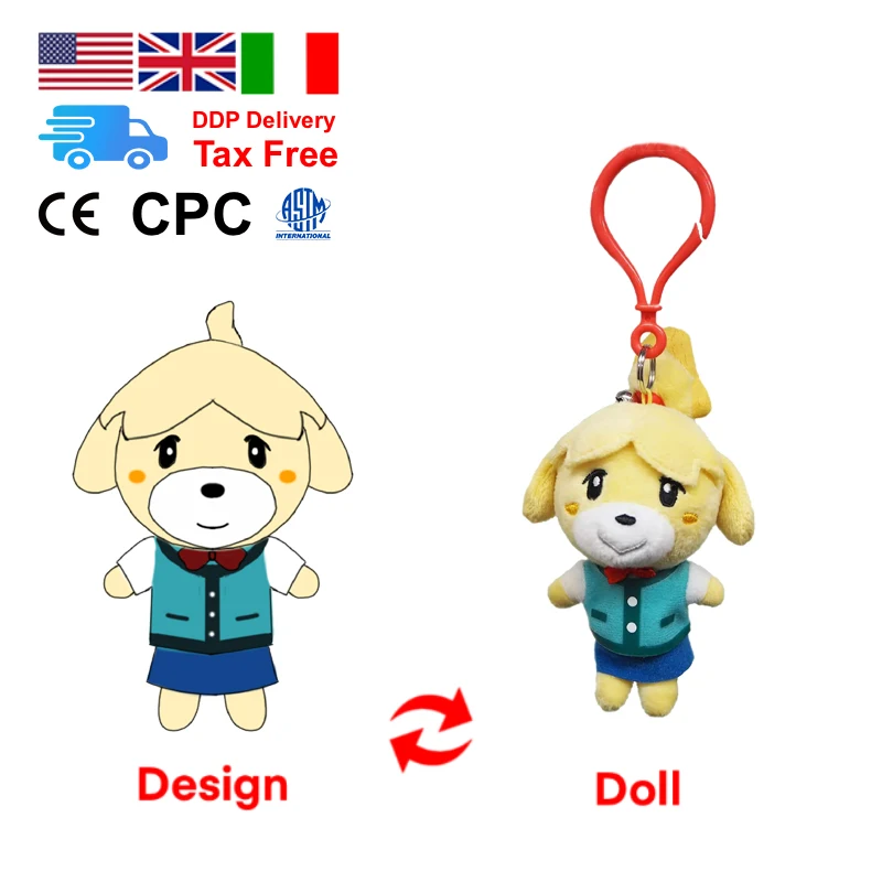 Factory Custom Make kawaii baby bear plushies mini plush keychain  Animal toy Custom Plush Keychain