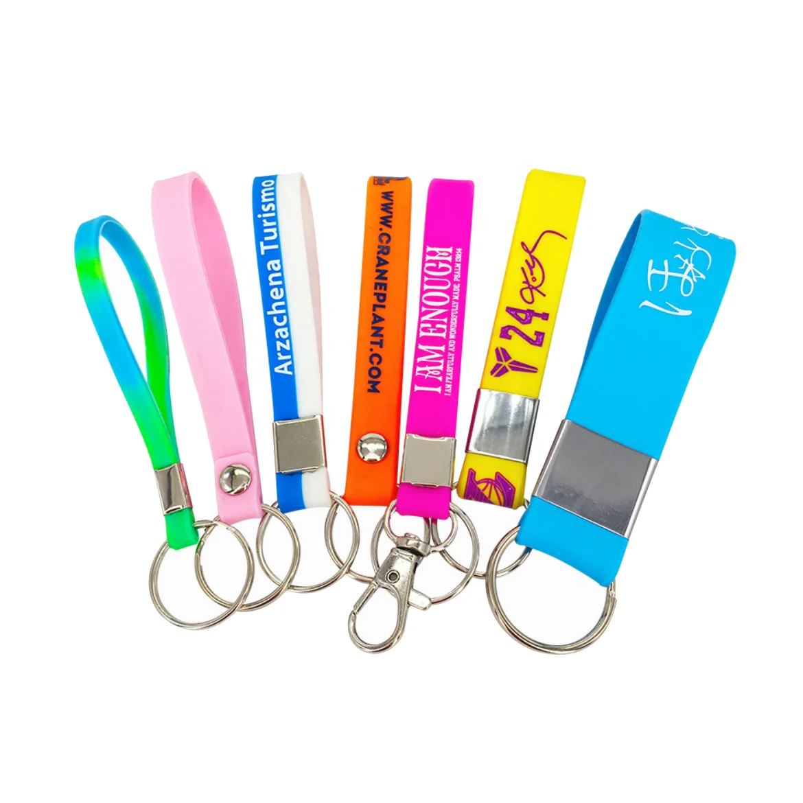 Promotional Personalized Business Gifts Keychain Bracelet Keyholder Bangle Silicone Wristband Key holder With Brand LOGO