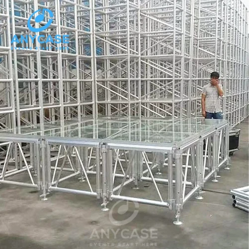 plexiglass aluminum stage truss Stock Height Adjustable Bar club stage triangle truss