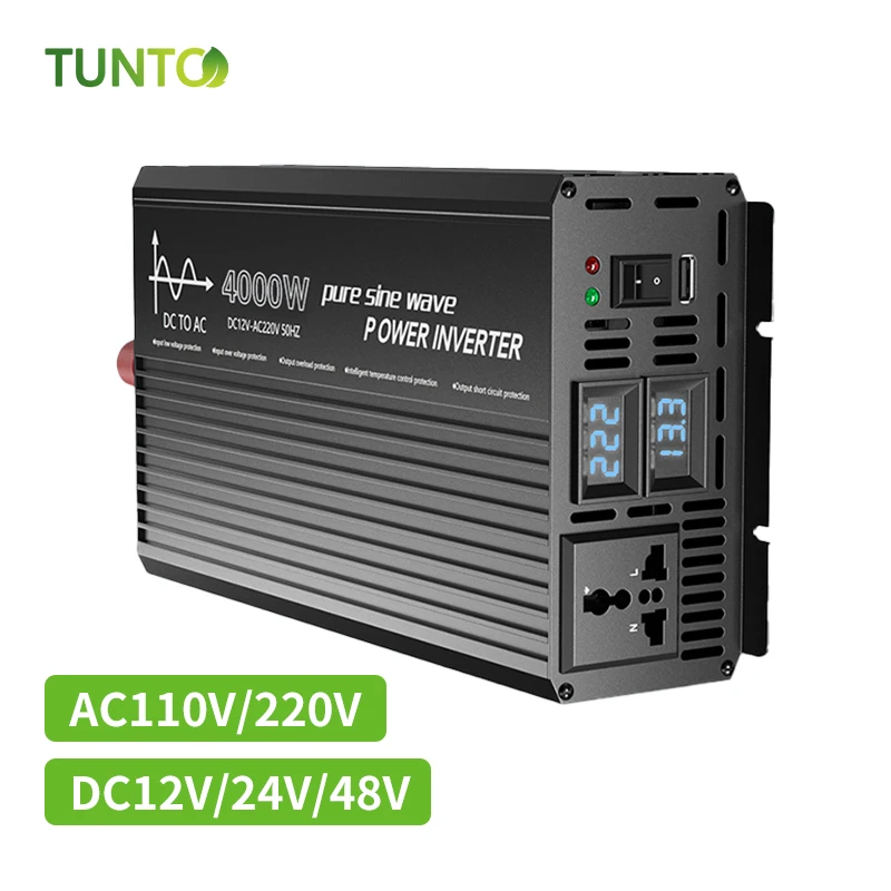 High Quality off Grid 12V 110V 3000W Pure Sine Wave Power Inverter with Transfer Switch backup power inverter