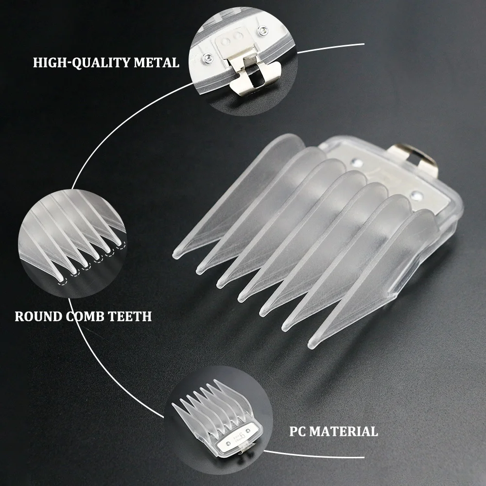 New Arrival Guides Comb Kit Transparent 10 Sizes Hair Clipper Guards Trimmer Clipper Guard Barber Limit Attachment Comb