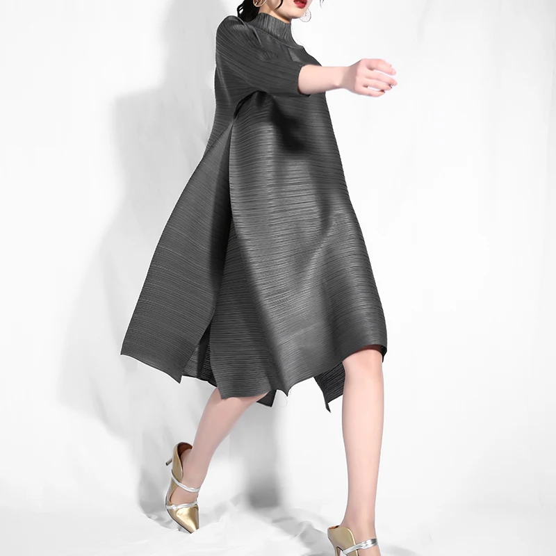 Fashion design clothes women good quality plus size CHEVRON PLEATED DRESS