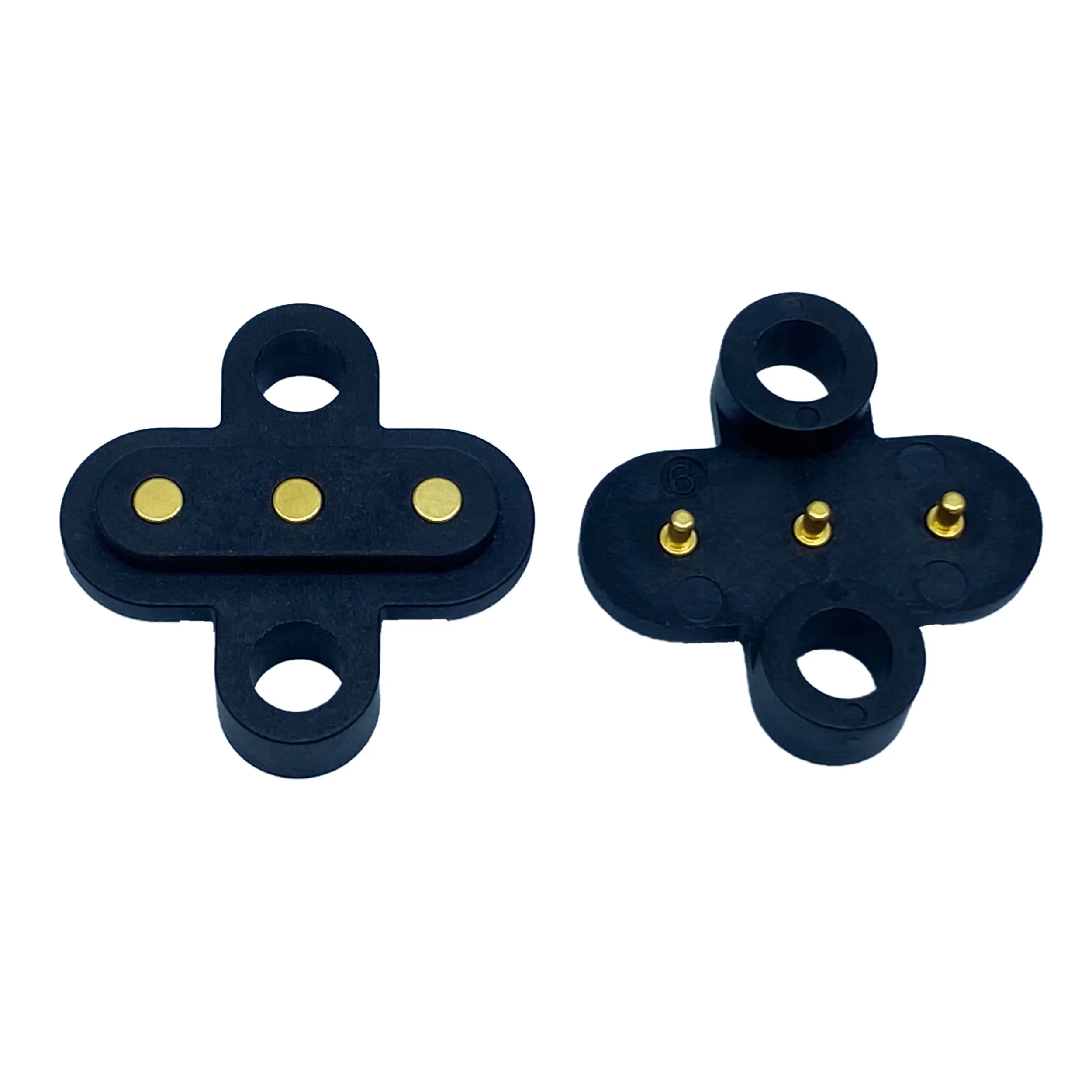 Adjustable 3 Pins Female Magnetic Pogo Pin Charger Connector Spring Loaded OEM ODM To Cable Battery Charging Adapter Smartwatch