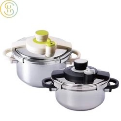 Factory price stainless steel 304 double handle gas pressure cooker fot commercial household kitchen cooking