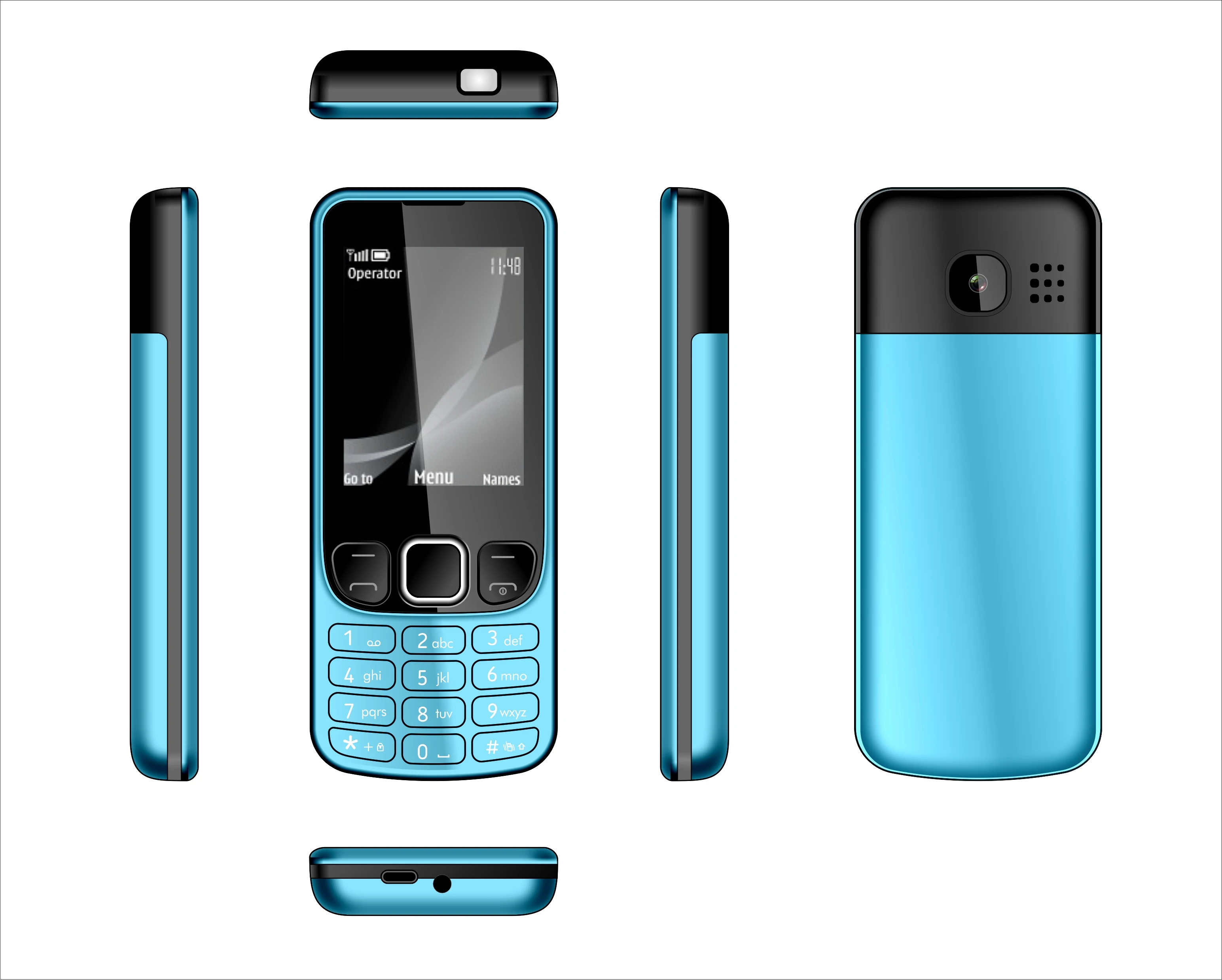 CLassic Design 4G 2.4inch 2SIM keyboard bar phone smartphone cellphone for Nokia 6700 mobile phone Facebook Whatspp for Senior