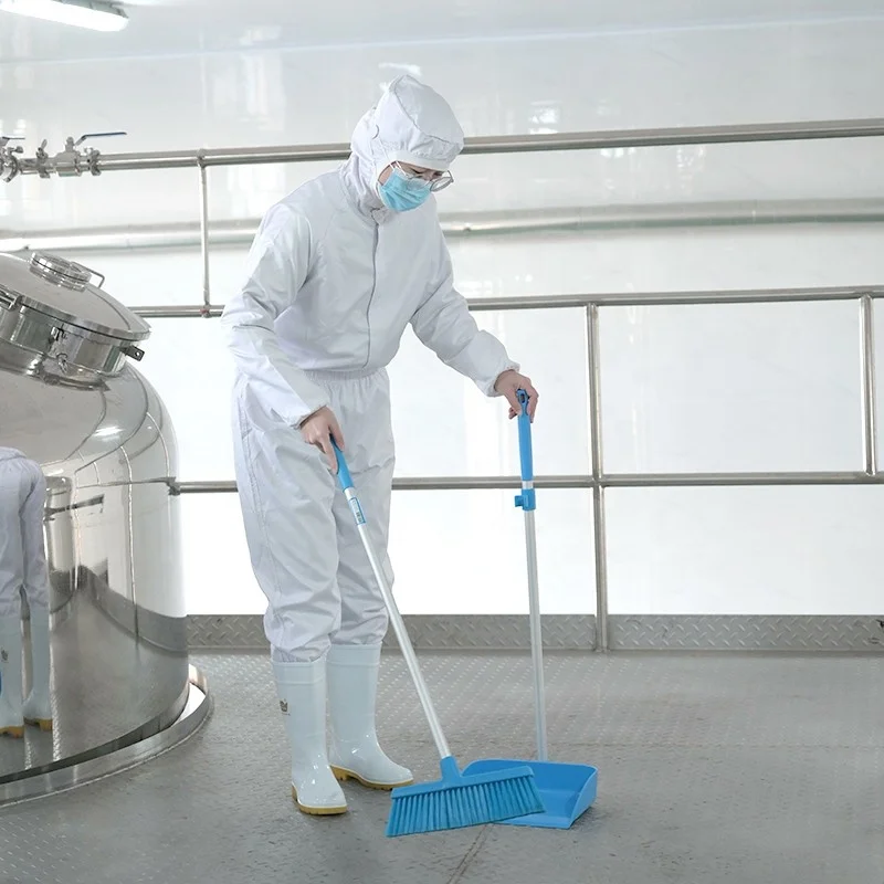 Shianku Food Grade industrial cleaning broom dustpan set for Home and Food Factory