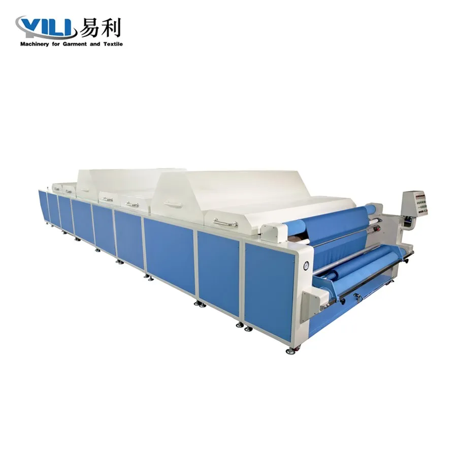 professional fabric steam preshrinking and heating setting machine for garment factory