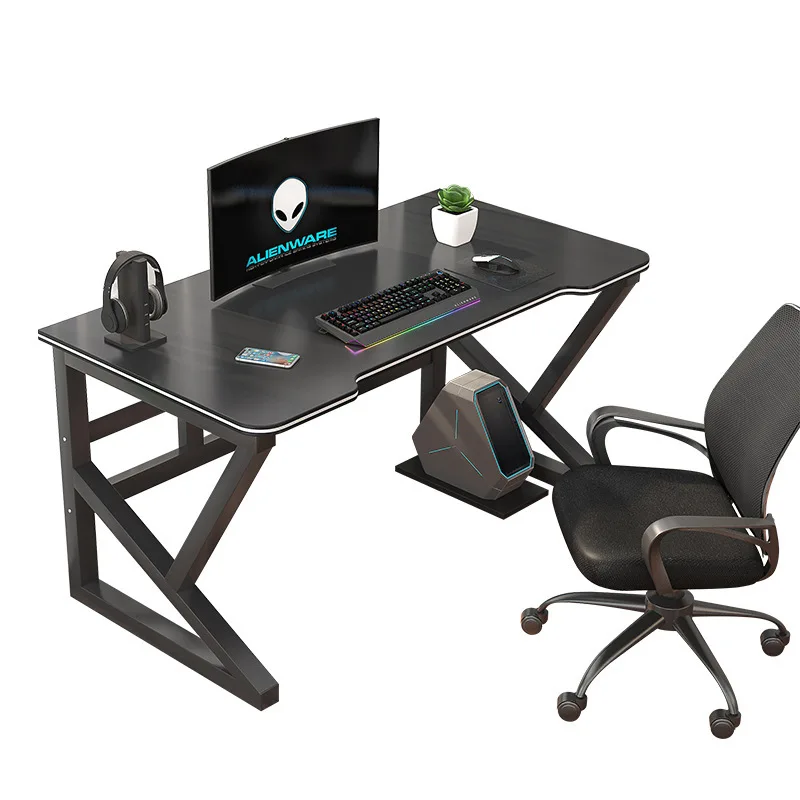 Wholesale Low Price Durable Home Office Simple Metal Frame Black And White Gaming Pc Computer Desk
