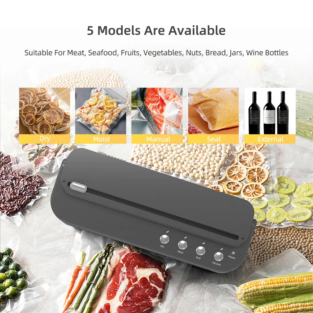Kitchen Appliance  Multifunctional Food Vacuum Sealer With Moist&Dry Mode and External VAC for Jars and Containers Easy to Clean