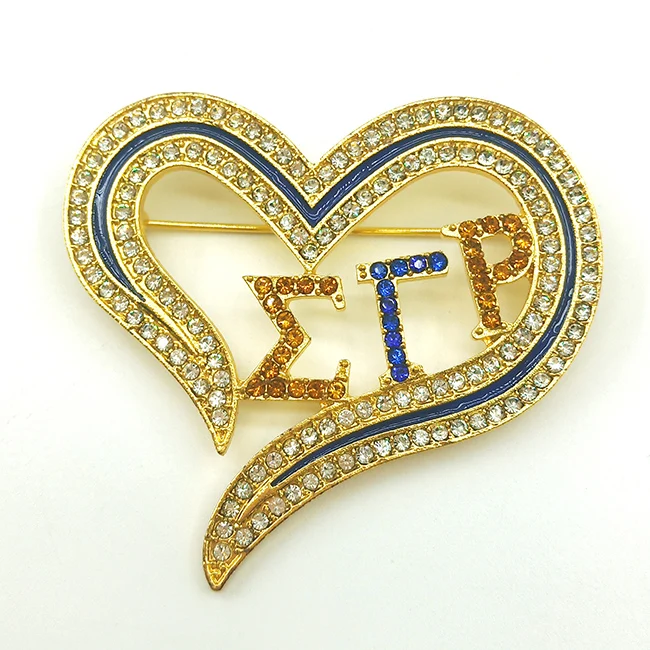 Liberty Gifts sigma gamma rho sorority rhinestone brooch jewelry